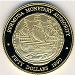 Bermuda Islands, 50 dollars, 1990