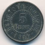 Belgium, 5 centimes, 1915–1916
