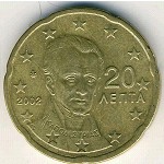 Greece, 20 euro cent, 2002–2006