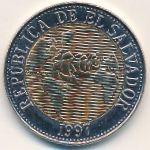 El Salvador, 5 colones, 1997