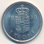 Denmark, 1 krone, 1979–1981