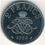 Monaco, 2 francs, 1979–1982