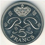 Monaco, 5 francs, 1971–1995