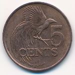 Тринидад и Тобаго, 5 центов (1974–1976 г.)