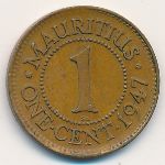 Маврикий, 1 цент (1943–1947 г.)