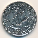 Восточные Карибы, 25 центов (1955–1965 г.)