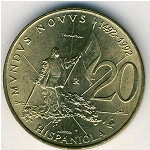 San Marino, 20 lire, 1992