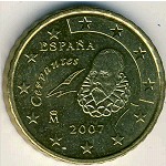 Испания, 10 евроцентов (2007–2009 г.)