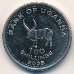 Uganda, 100 shillings, 2007–2015
