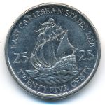 Восточные Карибы, 25 центов (2010 г.)