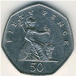 Великобритания, 50 пенсов (1998–2008 г.)