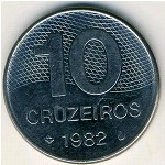 Brazil, 10 cruzeiros, 1980–1984