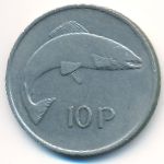 Ireland, 10 pence, 1969–1986