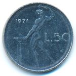 Italy, 50 lire, 1954–1989
