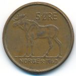 Норвегия, 5 эре (1958–1973 г.)