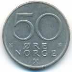 Norway, 50 ore, 1974–1996