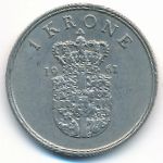 Denmark, 1 krone, 1960–1971