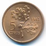 Turkey, 5 kurus, 1969–1973