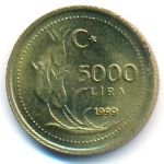Turkey, 5000 lira, 1998–1999