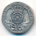 Great Britain, 20 pence, 1985–1997