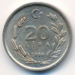Turkey, 20 lira, 1984–1989