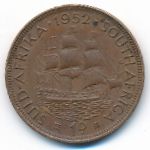 South Africa, 1 penny, 1951–1952