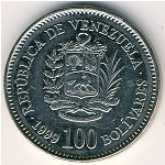 Venezuela, 100 bolivares, 1999