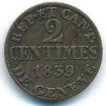 Женева, 2 сентима (1839 г.)