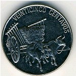 Dominican Republic, 25 centavos, 1989–1991
