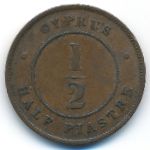 Cyprus, 1/2 piastre, 1879–1900
