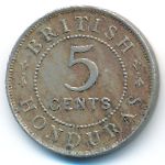 Британский Гондурас, 5 центов (1907–1909 г.)