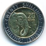 Kenya, 20 shillings, 2018