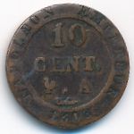 France, 10 centimes, 1807–1810