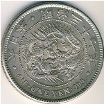 Japan, 1 yen, 1886–1912