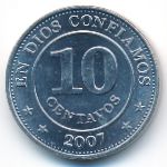 Nicaragua, 10 centavos, 2007–2015