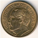 Mexico, 10 centavos, 1955–1967