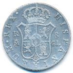 Spain, 8 reales, 1814–1830