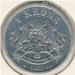 Sweden, 1 krona, 1877–1889