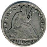 USA, 1/2 dollar, 1854–1855