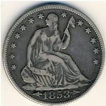 USA, 1/2 dollar, 1853