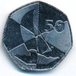 Гибралтар, 50 пенсов (2019 г.)