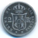 Spain, 2 reales, 1852–1855
