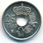 Spain, 25 pesetas, 2000–2001