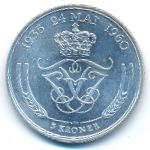 Denmark, 5 kroner, 1960