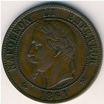 France, 10 centimes, 1861–1864