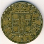 Ямайка, 1 пенни (1950–1952 г.)