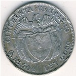 Colombia, 50 centavos, 1912–1933
