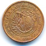 Гибралтар., 1 евроцент (2004 г.)
