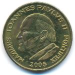 Ватикан., 5 евро (2005 г.)