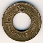 Британская Индия, 1 пайса (1943 г.)